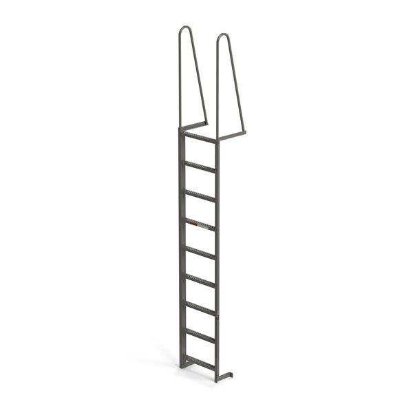 Fixed Dock Ladder, Walk Through, 9 Steps, Top Step Height 8'6
