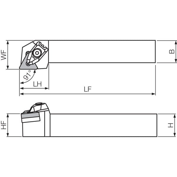 Turning Toolholder, DTGNR 2525M16