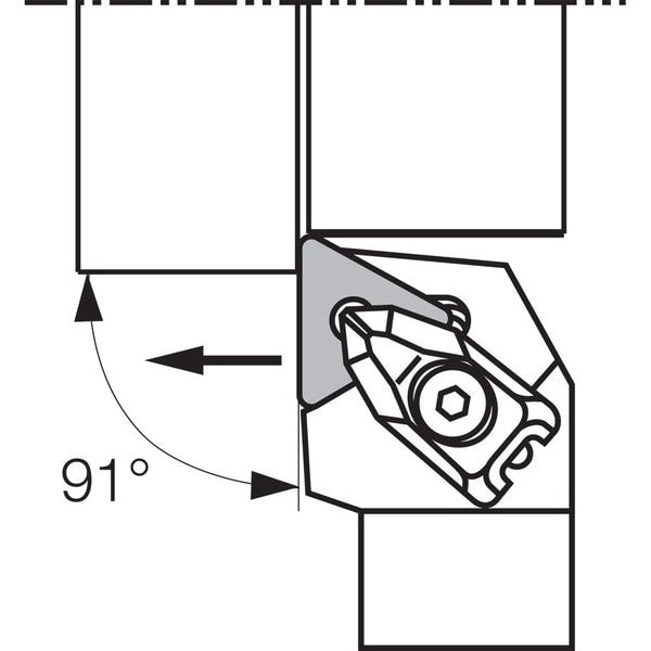 Turning Toolholder, DTGNL 2525M16