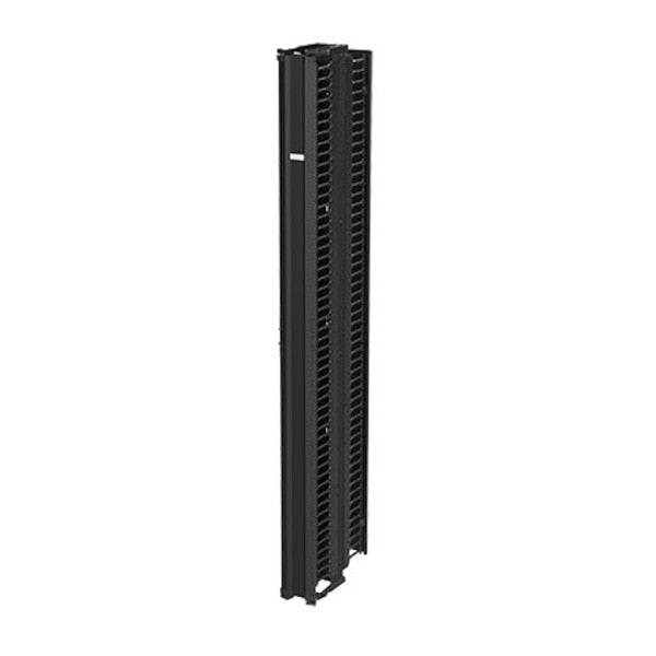 CABLETEK Vertical Cable Manager, 96.00x7.2500x21.200, Black, Aluminium
