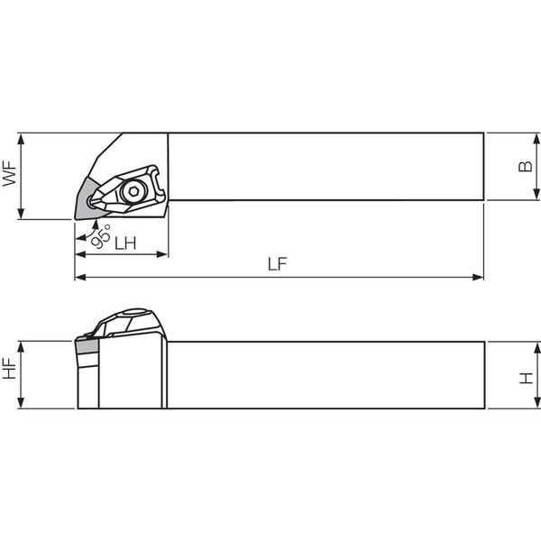 Turning Toolholder, DWLNR 2525M08