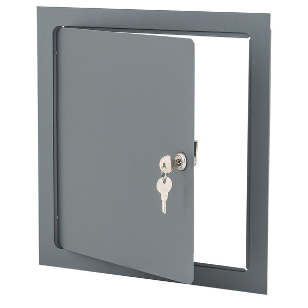 Dry Wall Access Door, 12x12, Prime Coat W/ Cylinder Lock