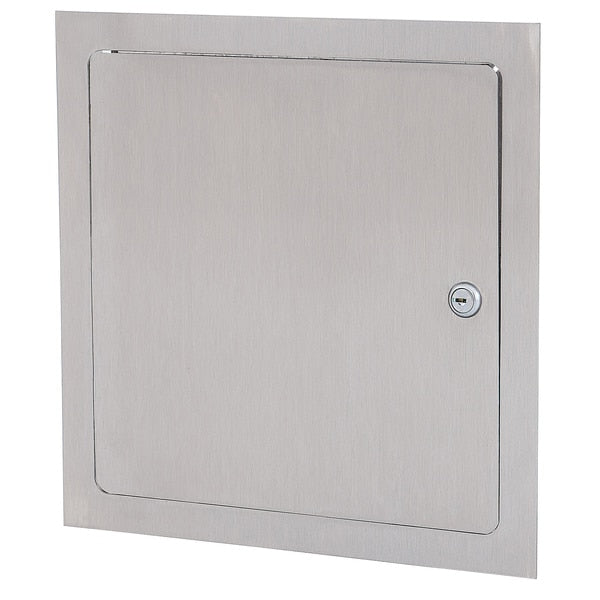 Dry Wall Access Door, 12x12, Stainless Steel W/ Cylinder Lock