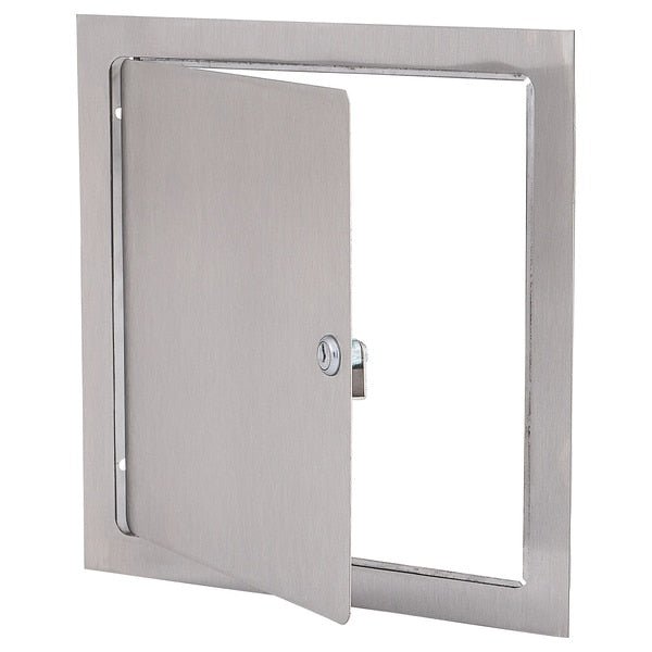 Dry Wall Access Door, 12x12, Stainless Steel W/ Cylinder Lock