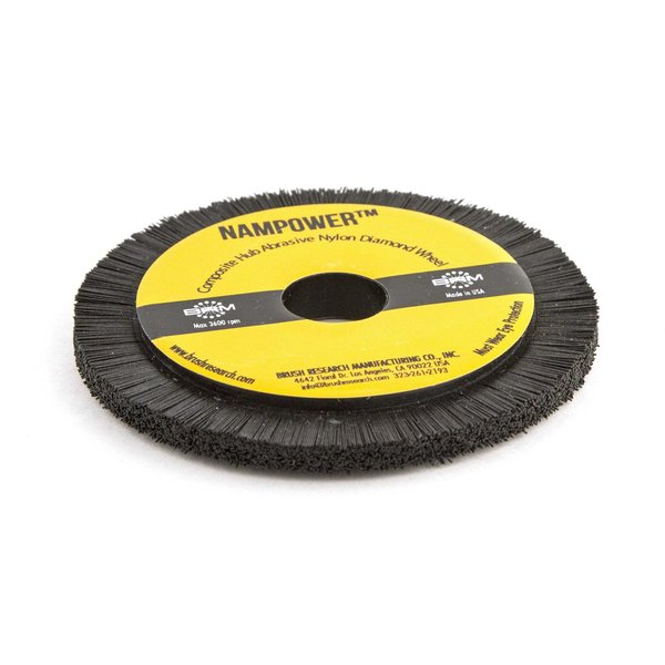 DW100X5X600 NAMPOWER Diamond Wheel Brush, 100mm Diameter, 600 Grit, 20mm Arbor Hole, 12.5mm Trim