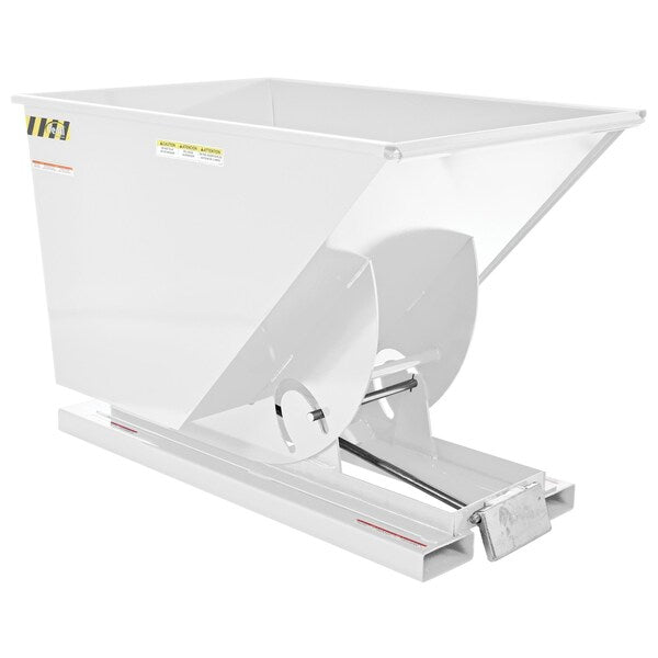 Medium Duty Self-Dumping Hopper 1 Cubic Yard 4000 lb White