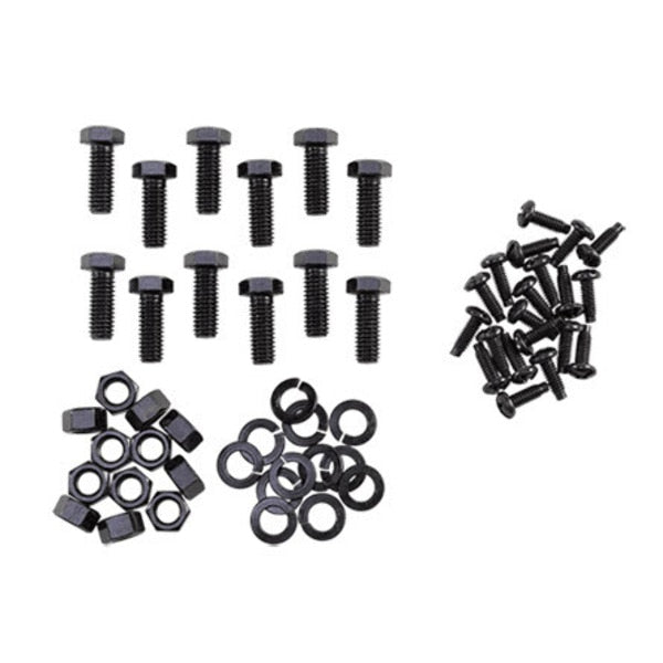 Open Frame Rack Hardware Kit, Black, Mild Steel 2-Post