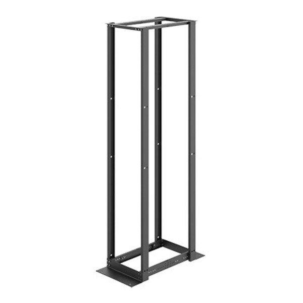 Open Frame Rack, Black, Aluminum 4-Post