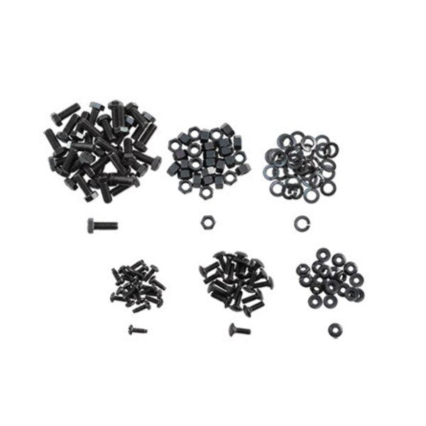 Open Frame Rack Hardware Kit, Black, Mild Steel 4-Post