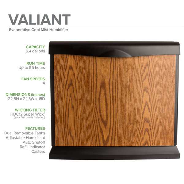 Humidifier, Console, 5 gal, 4,000 sq. ft., Console, Honey Oak