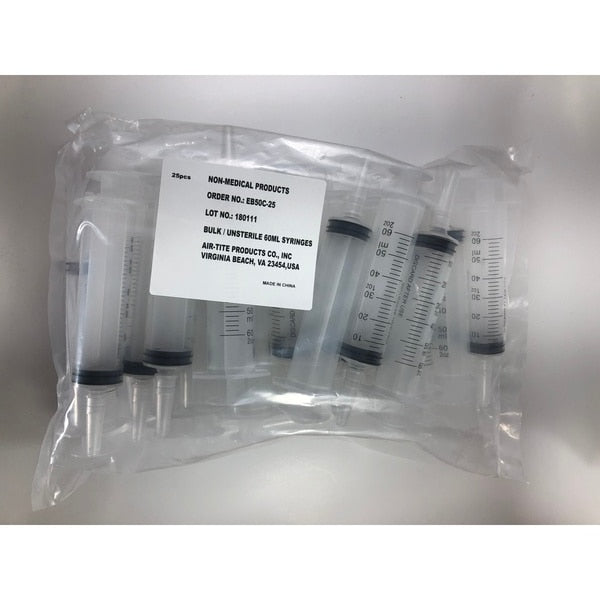 Syringe, Bulk, 60mL Catheter Tip, PK25
