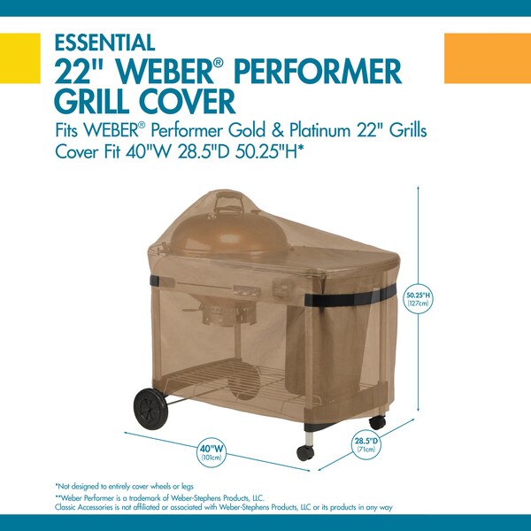 Essential Heavy Duty Barbecue Barbecue Grill Cover, 38.5