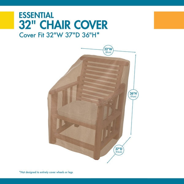 Essential Latte Patio Chair Cover, 32