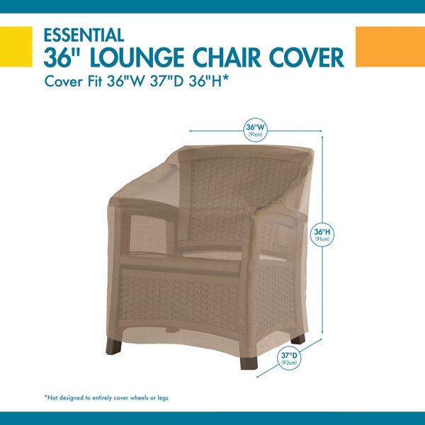 Essential Latte Patio Chair Cover, 36
