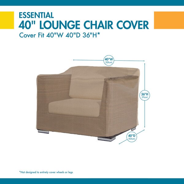 Essential Latte Patio Chair Cover, 40