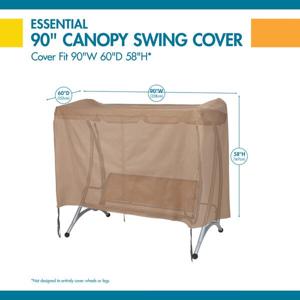 Essential Tan Patio Canopy Swing Cover, 90