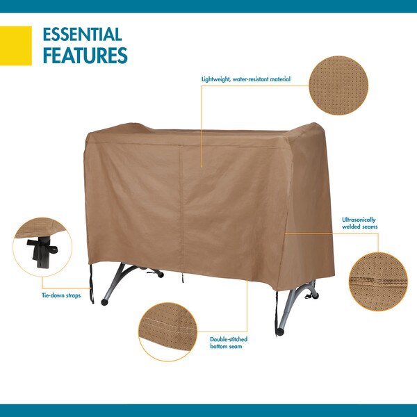 Essential Tan Patio Canopy Swing Cover, 90