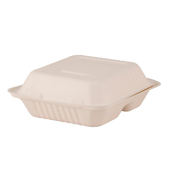 Compostable Container, 3-Comp, 8x8