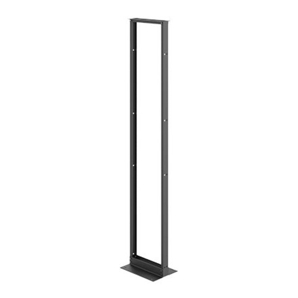Open Frame Rack, 108.00x20.25x15.00, Black, Aluminum 2-Post