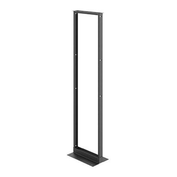 Open Frame Rack, 96.00x24.25x15.00, Black, Aluminum 2-Post