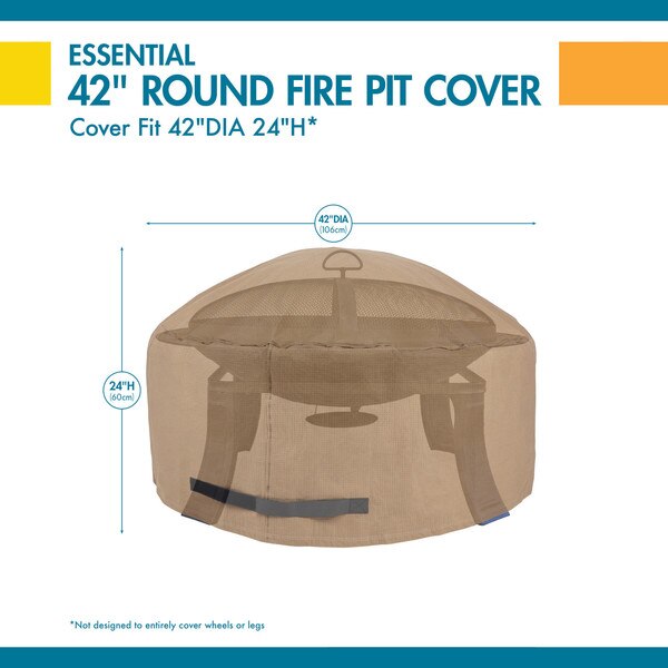 Essential Tan Patio Fire Pit Cover, Essential, 42