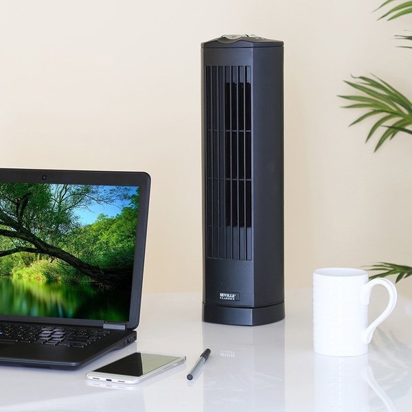 Oscil Tower Fan Combo Pack, 40 in, Black