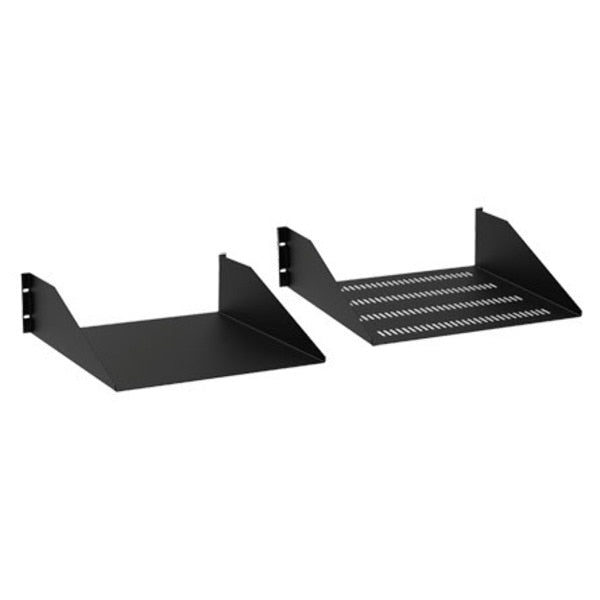 Rack-Mount Steel Shelf, 19.00x22.00, Bla