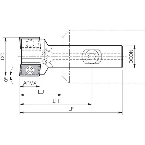 End Mill, Kyocera EM 12502125AL, 1.2500