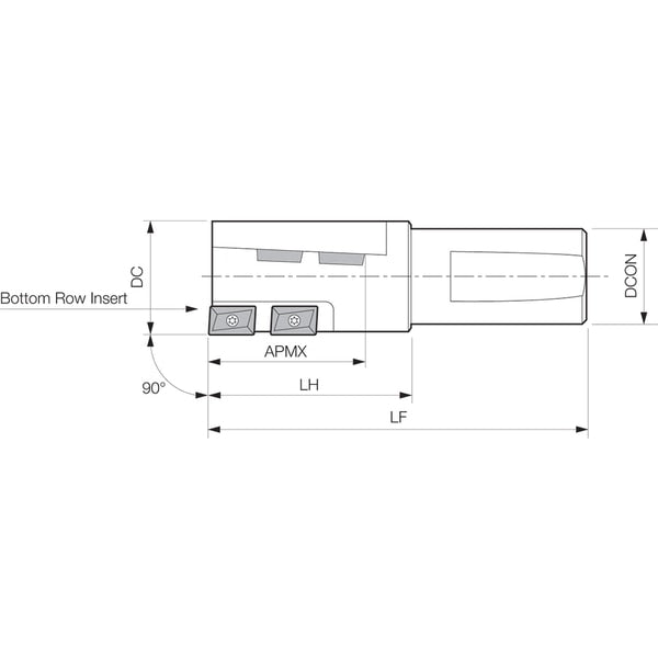 End Mill, Kyocera EM 15002000LE, 1.5000