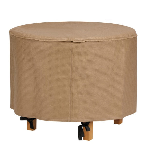 Essential Latte Patio Round Ottoman Cover, Essentia, 31