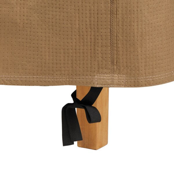 Essential Latte Patio Round Ottoman Cover, Essentia, 31