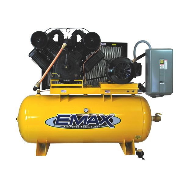 EP 20HP Horizontal 120 Gallon Air Compressor, 3 Phase