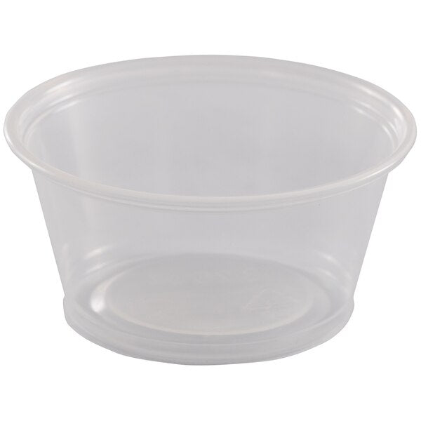 Plastic Portion Cup, 3.25oz., Clear, PK2500