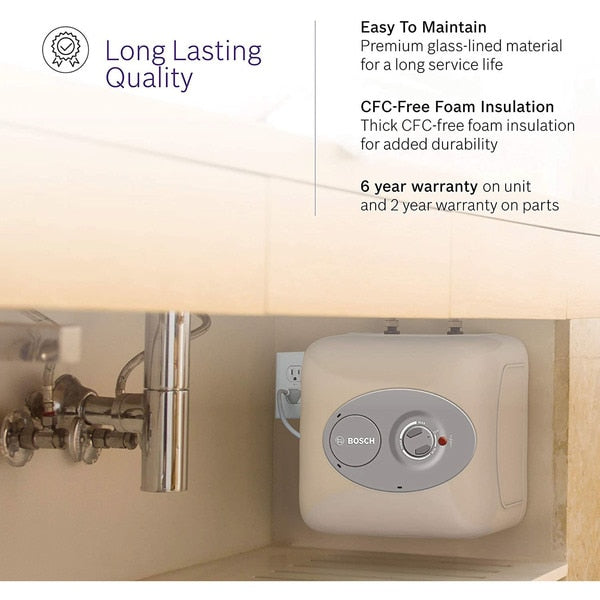 Point-of-Use Water Heater, Wall Mount, 120V AC, 2.7 gal, 1,440 W, Single Phase, 10.25 in H