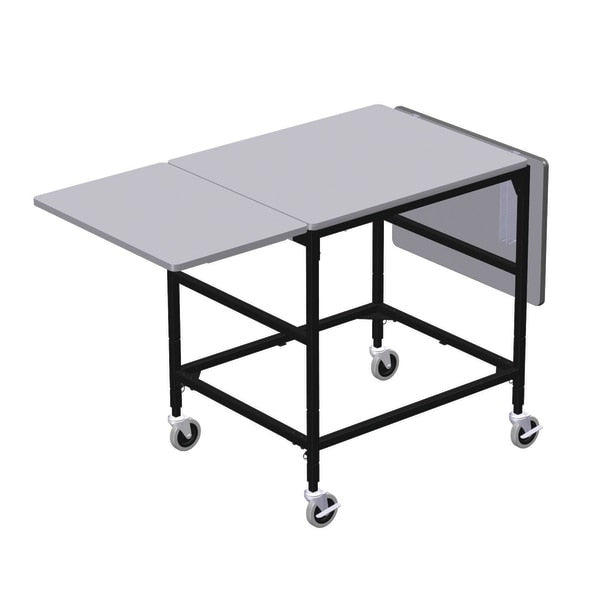 Mobile Work Table with Drop Leaves