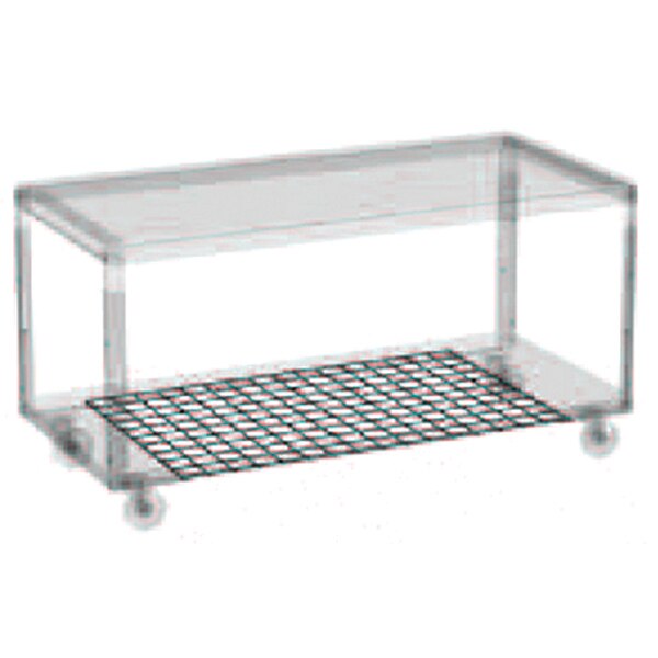 Heavy Duty Mobile Work Table with Drop Leaves & Bottom Grid Shelf