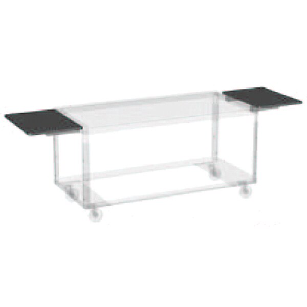 Heavy Duty Mobile Work Table with Drop Leaves & Bottom Grid Shelf