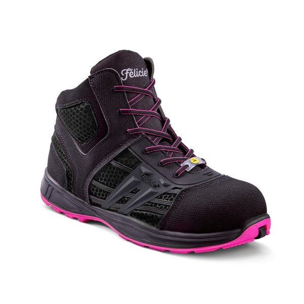 Hot Eris Work Boots, CoolmaxÂ® Lining, Black/Pink, Women's Size 11
