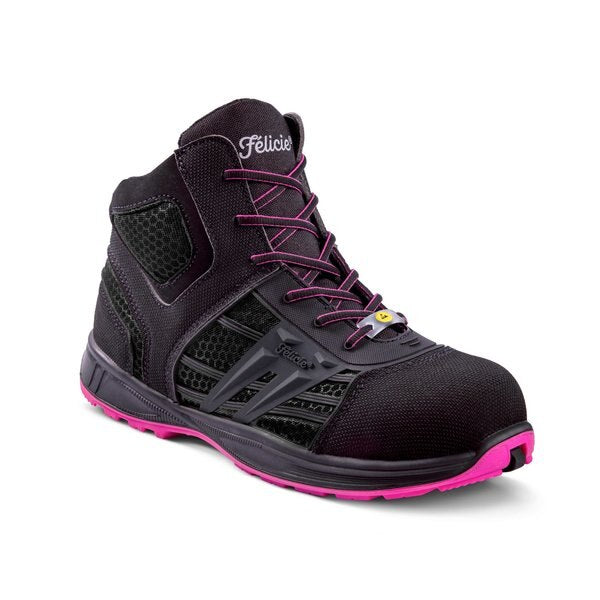 Hot Eris Work Boots, CoolmaxÂ® Lining, Black/Pink, Women's Size 6