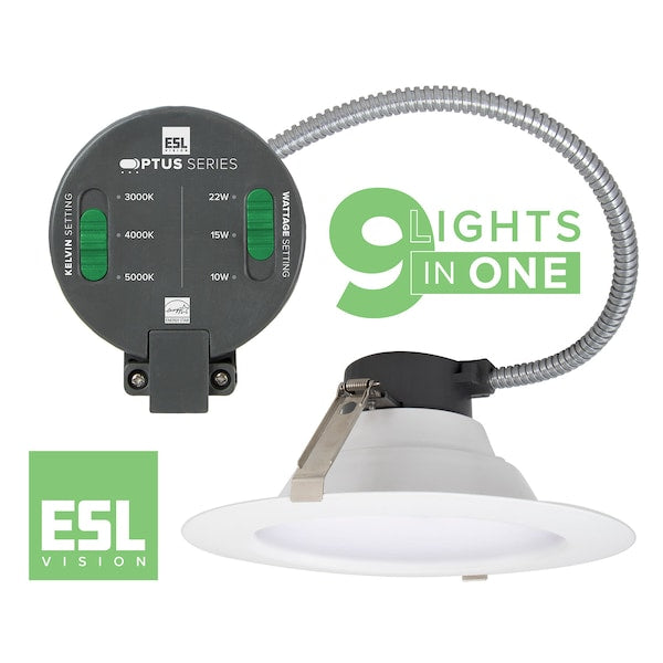 LED Round Adjustable Comm Can, 10/15/22W