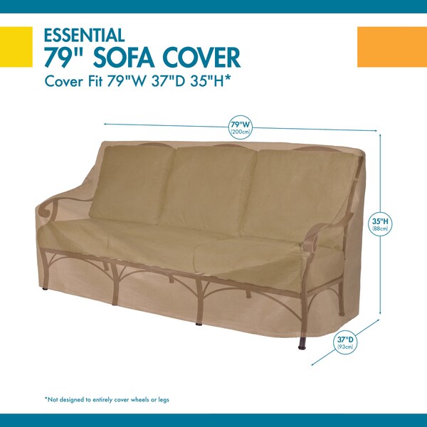 Essential Latte Patio Sofa/Loveseat Cover, Essentia, 37
