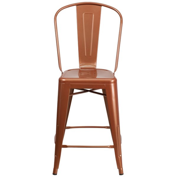 Coppr Metal Outdoor Stool, 24