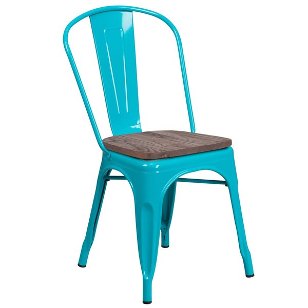 Metal Chair, Crystal Teal-Blue