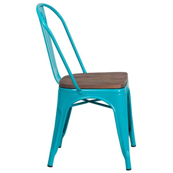 Metal Chair, Crystal Teal-Blue