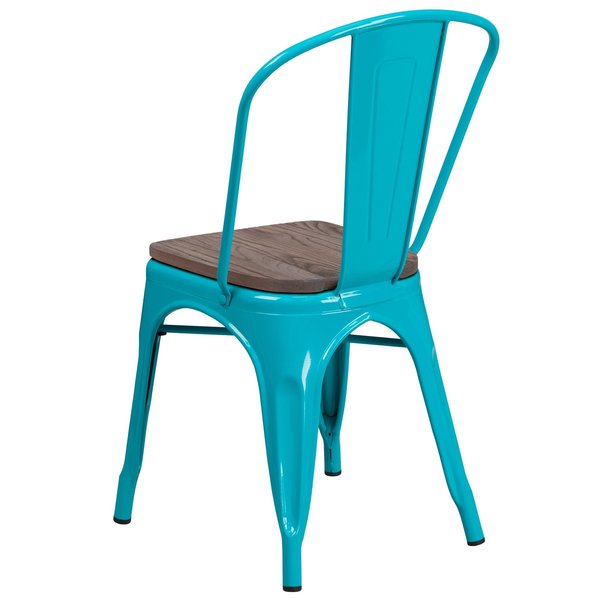 Metal Chair, Crystal Teal-Blue