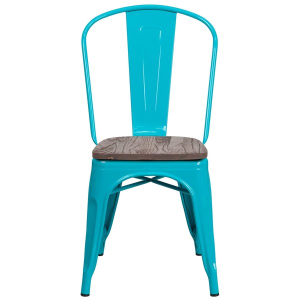 Metal Chair, Crystal Teal-Blue