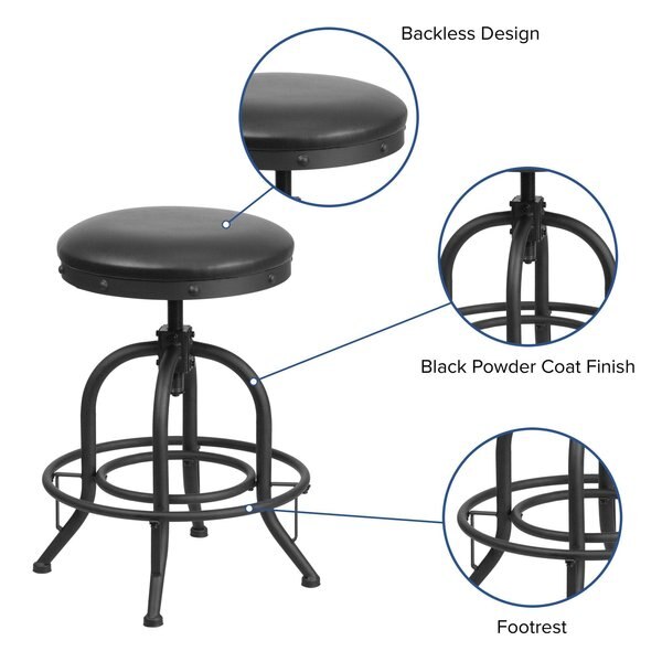Swivel Lift Leather Seat, 24