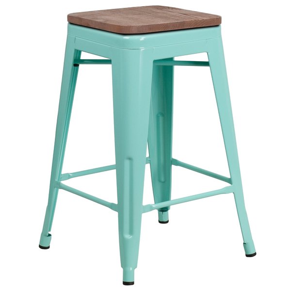 No Back Metal Stool, 24