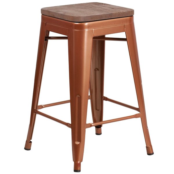 No Back Metal Stool, 24