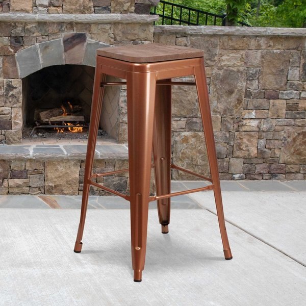 No Back Metal Stool, 30